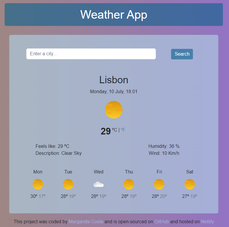 Weather Project - React