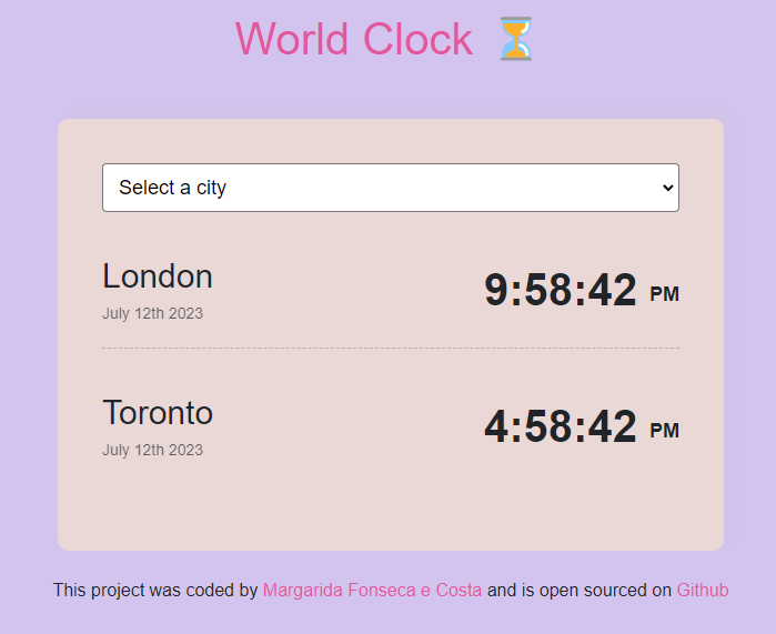 World Clock Project